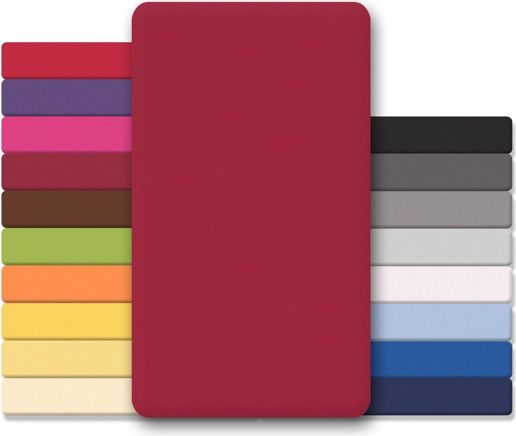 Lucina Topper 200x200-200x220 bordeaux Baumwolle Jersey 130g/m²