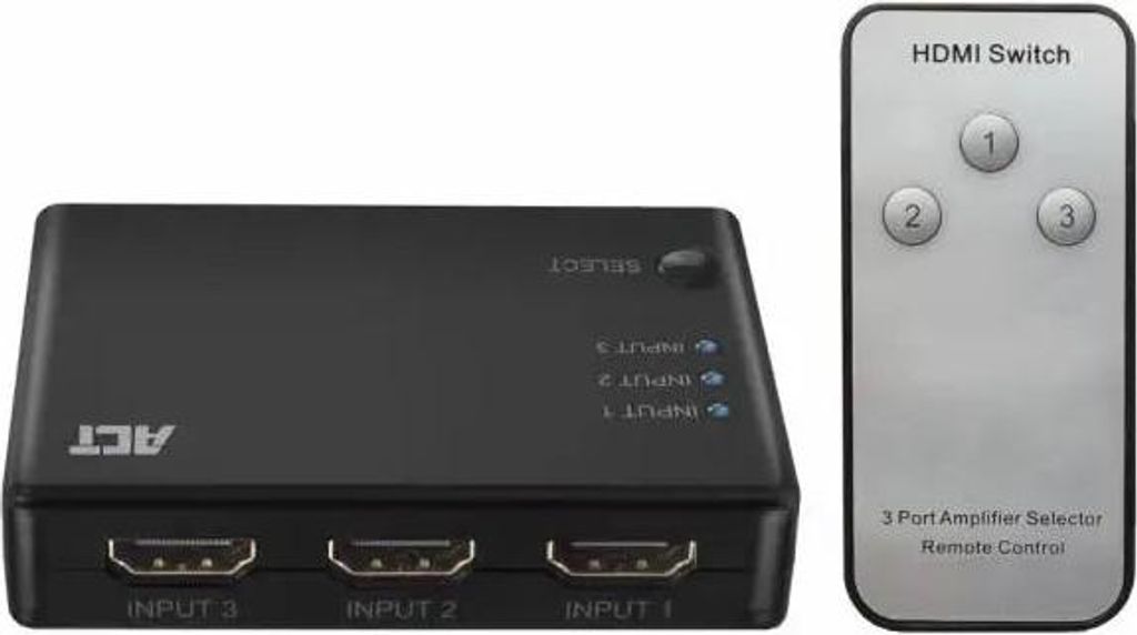 ACT AC7845  4K-HDMI-Switch, 3x1 Produktbild 