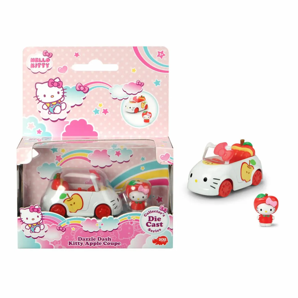 Set de Jeu Hello Kitty Apple Car avec 1 Figurine pour Cadeau Anniversaire