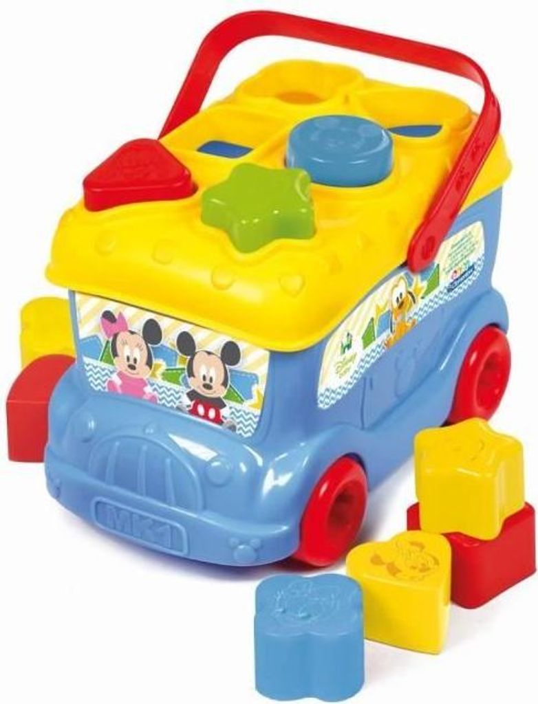 Formenbus, Clementoni Mickey Mouse, Disney Baby, ab 10 Monaten, Lernspielzeug für Formen und Farben