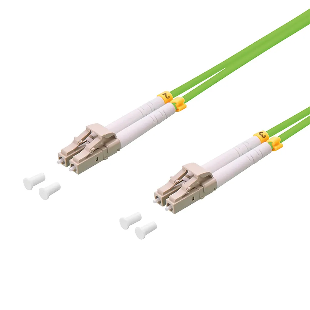 LogiLink OM5 Fiber Patch Cable 20m LC-LC Duplex 50/125µ Lime Green