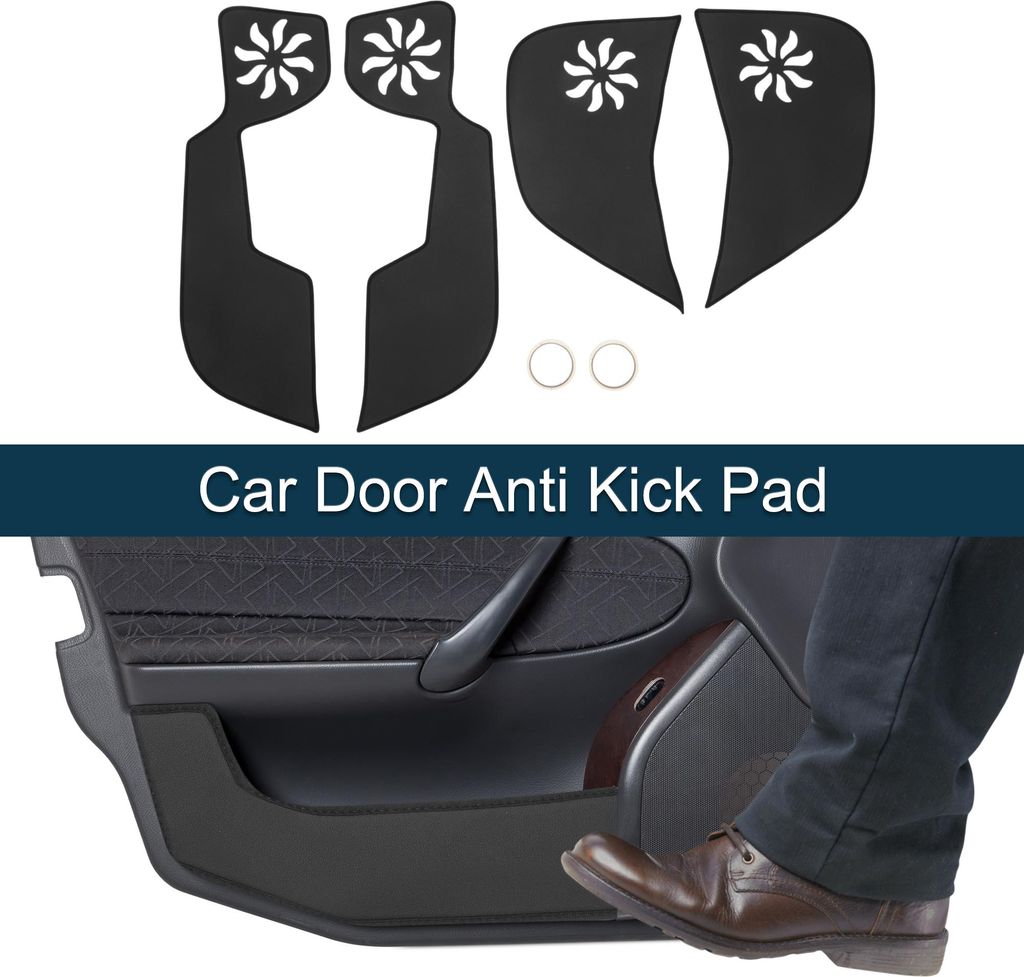 Auto-Tür Anti-Kick-Pad-Aufkleber aus Leder für Honda XR-V 2023 Türkantenschutz Innenzubehör Schwarz 1 Set