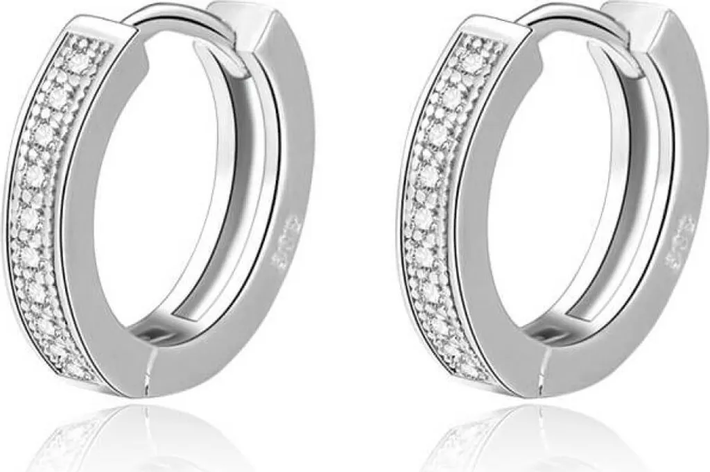 Bijoux d'oreilles créoles argent AGUC2237 - Pour un look élégant quotidien