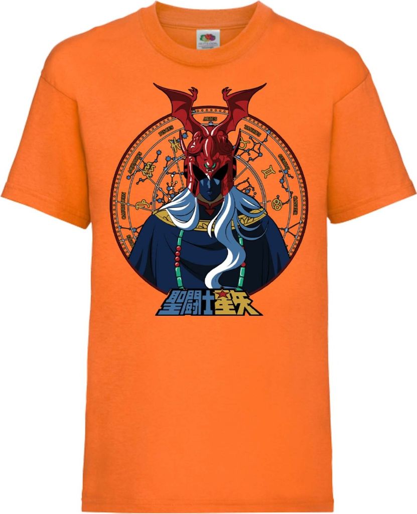 Kinder T-Shirt Saint Anime Seiya Knights Of The Zodiac Pope Ares Pope Ares, 5-6 Jahr - 116 / Orange
