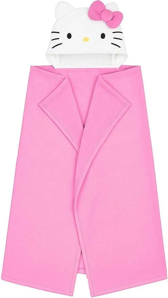 Couverture à manches Hello Kitty enfant - Idéal pour l'hiver en Rose Blanc