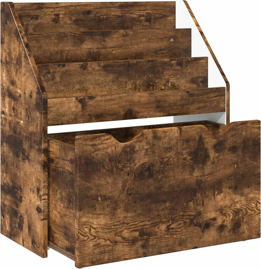 SYFAX™ Libreria per Bambini Rovere Fumé 60cm con Cassetto | Design Moderno - 6