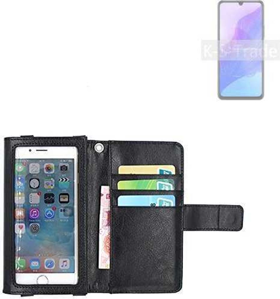 K-S-Trade Handy Hülle Schutz Hülle Kompatibel mit Huawei Honor 30 Lite Case mit Displayschutz / Schutzfolie Flip Cover Wallet case Etui Hülle