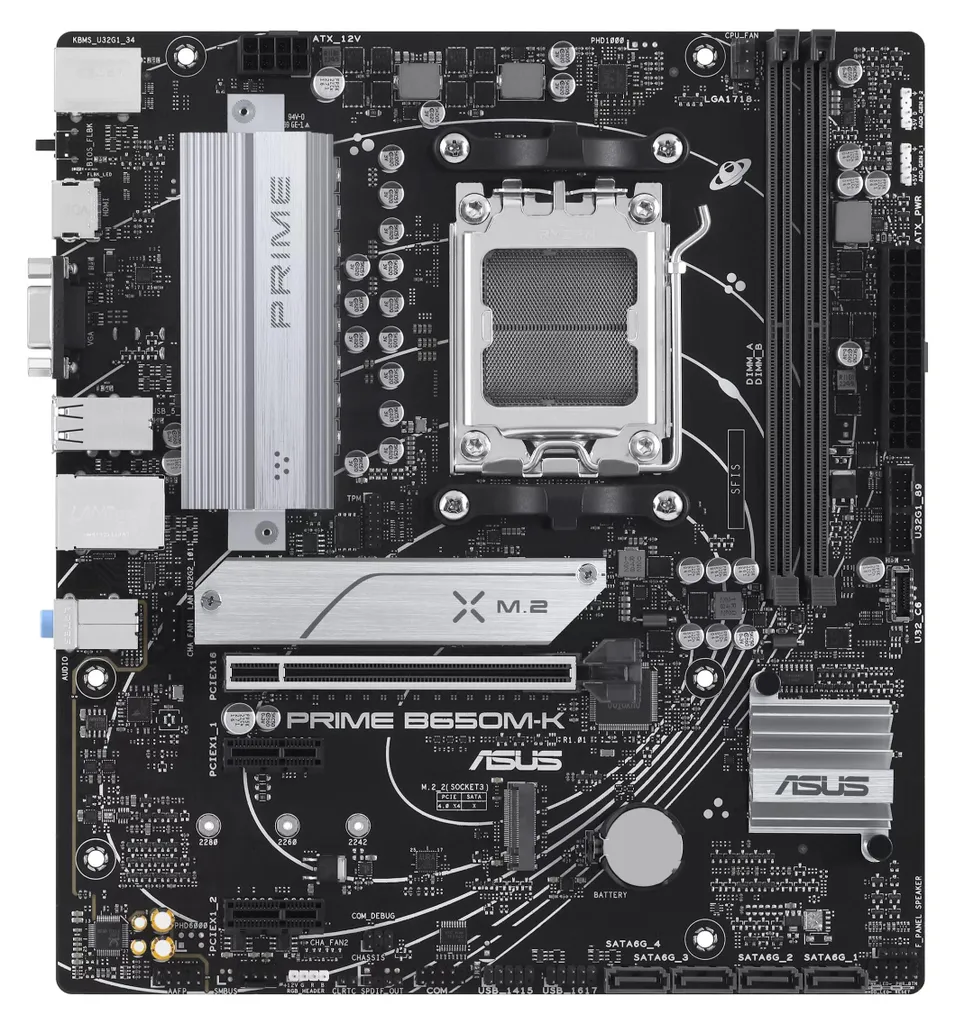 ASUS Prime B650M-K Carte Mère AMD AM5 DDR5 pour PC Gaming Performant