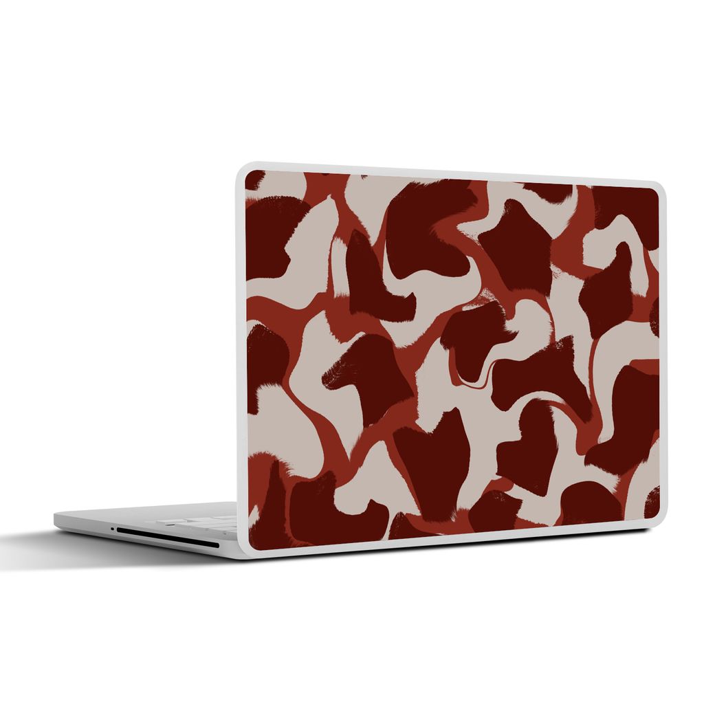 MuchoWow Laptop Aufkleber Sticker Cover Abstrakt - Braun - Farben - Pastell 36.5x27.5 cm - Laptop-Sticker
