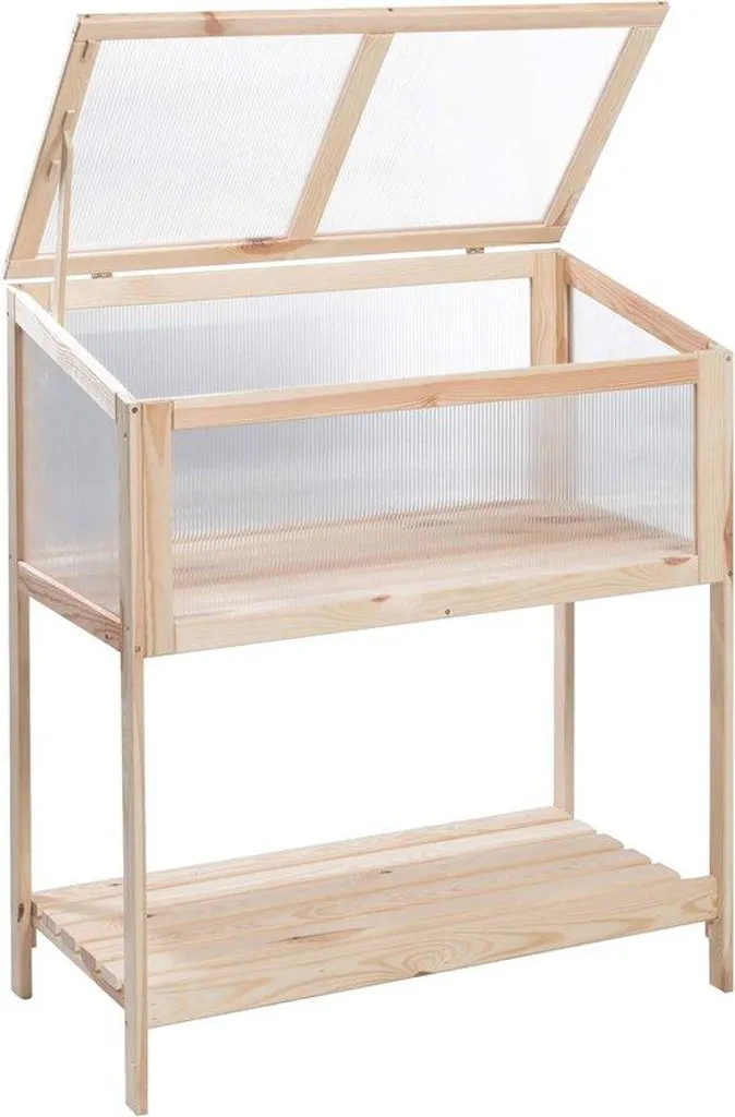 Carré potager sur pied en bois pour planter sur balcon et terrasse