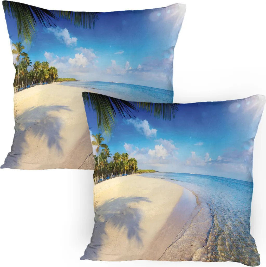 Set Federe 80x80 Fiji ABAKUHAUS - Colori Tropicali Estate Blu
