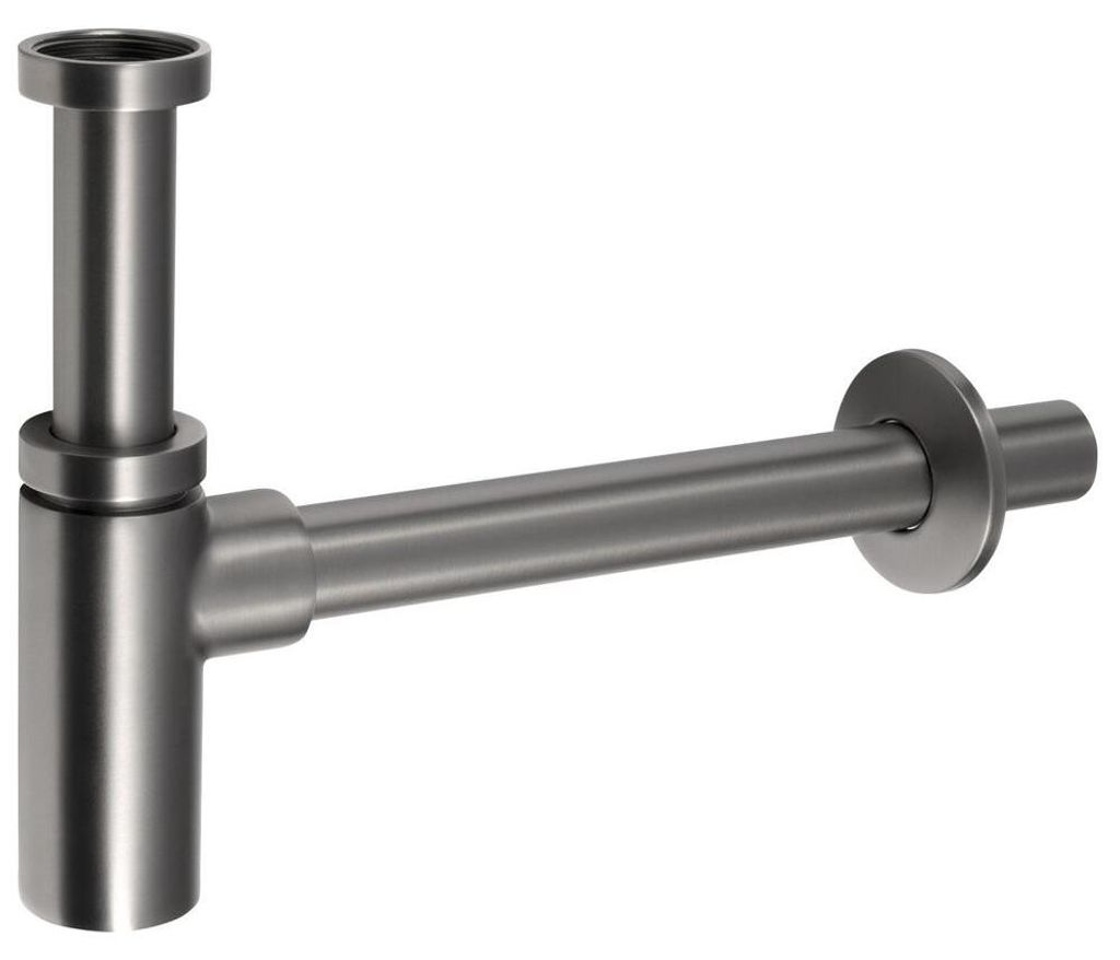 Sifón k umývadlu 5/4", odtok 32 mm, okrúhly, farba gun Obrázok produktu 
