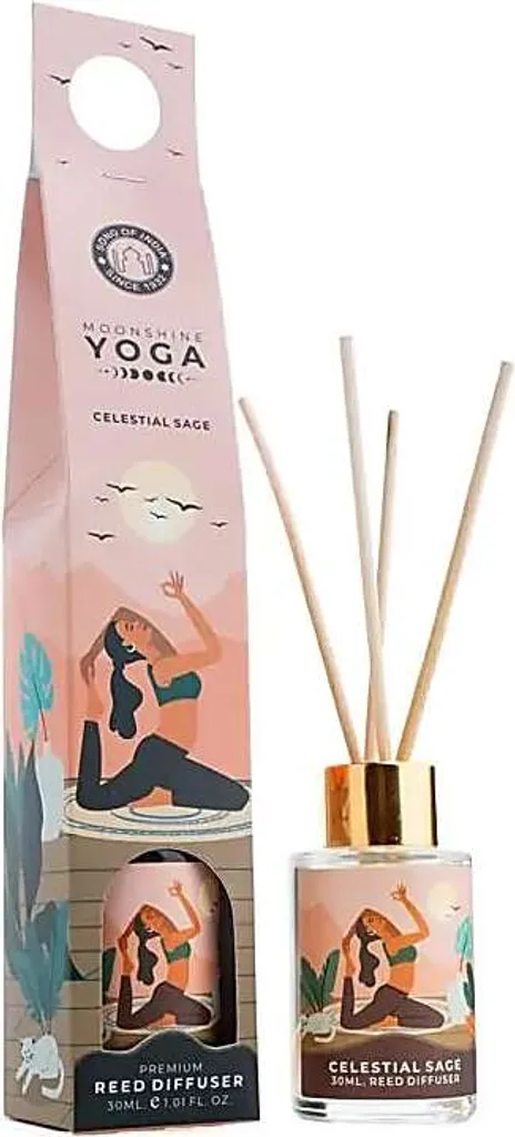 Coffret 4 Diffuseurs Sauge Céleste Moonshine Yoga pour Yoga et Zen