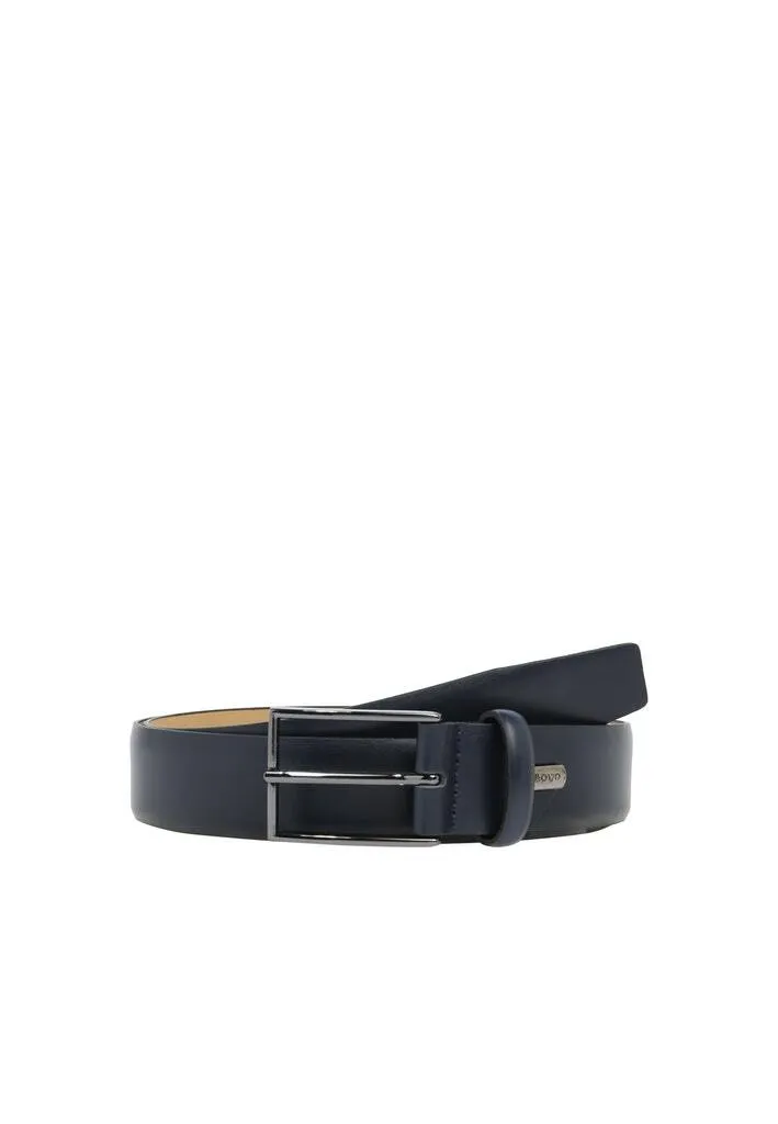 LLOYD Cintura Uomo 3.5 W95 Navy Blu Scuro in Vera Pelle Pregiata