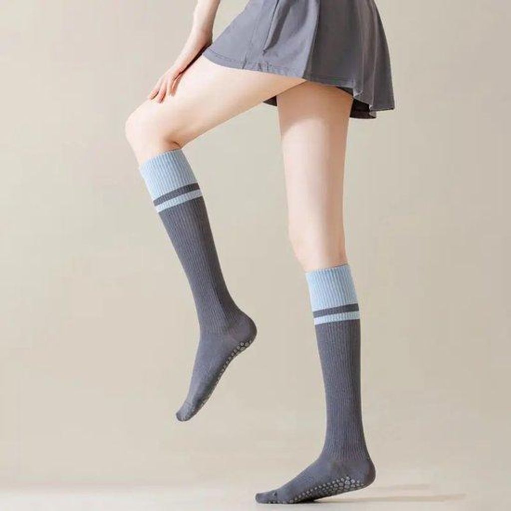 Knie- en elleboog beschermers voor vrouwen | Exclusieve pasvorm, fitness- en sportondersteuning (donkergrijs + blauw)