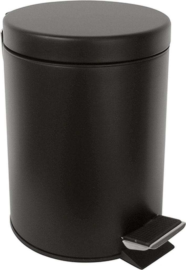 BARK Abfalleimer Messing Schwarz 'Soft Close' 170x170x255 mm, 3 Ltr für Bad & Küche >> Freistehend anwendbar