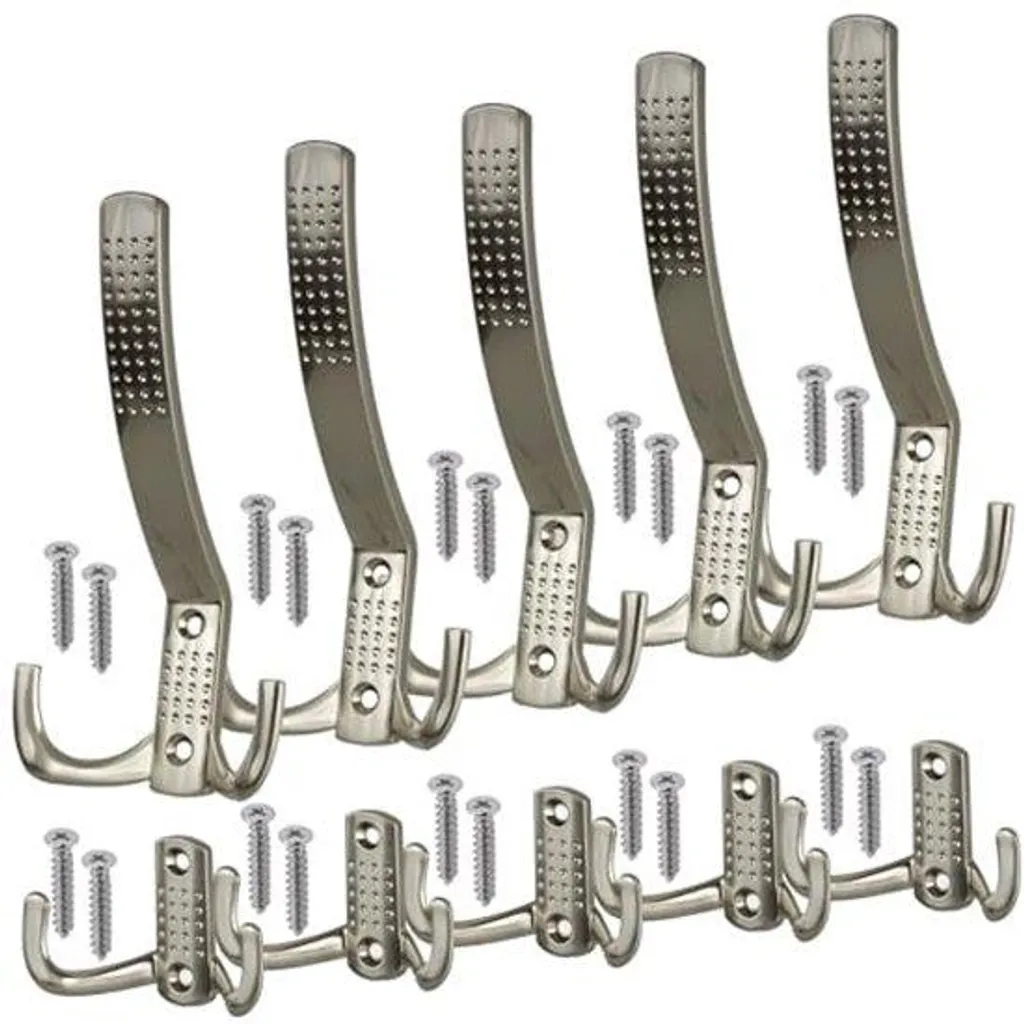 Lot de 10 Crochets Métalliques à Visser en Acier Inoxydable Durable