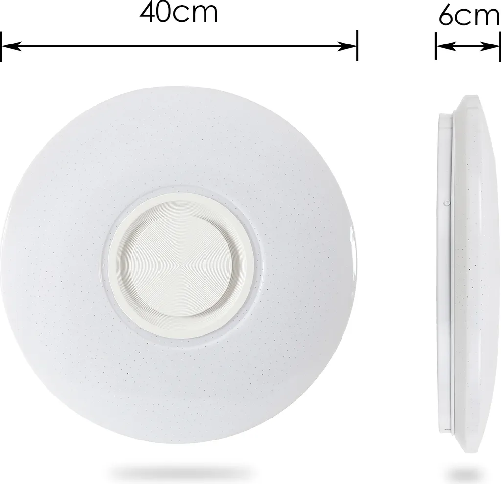 Plafonnier LED dimmable 2500K-6500K rond avec télécommande - 2
