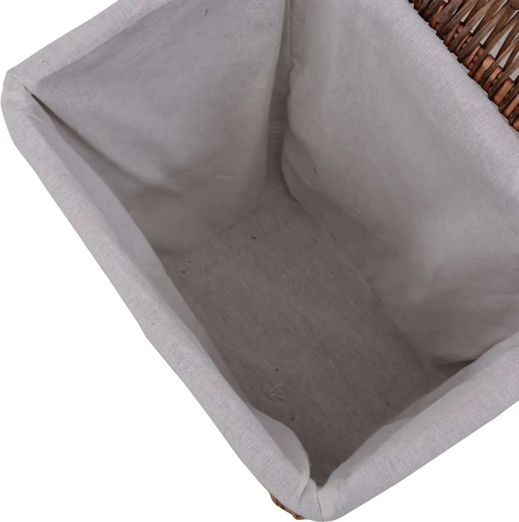 Panier à linge vidaXL Willow brun - Tressage résistant et durable - 6