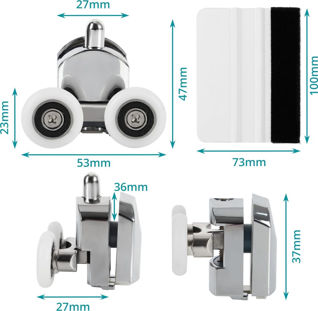 Transportrollen Vollgummi 80mm - 4 Stück Set Mit Montagezubehör Bis 60kg