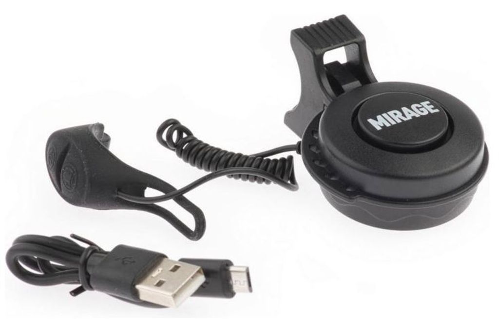 Mirage fahrradhupe T-00280/90dB 6,5 cm ABS/PC schwarz Produktbild 