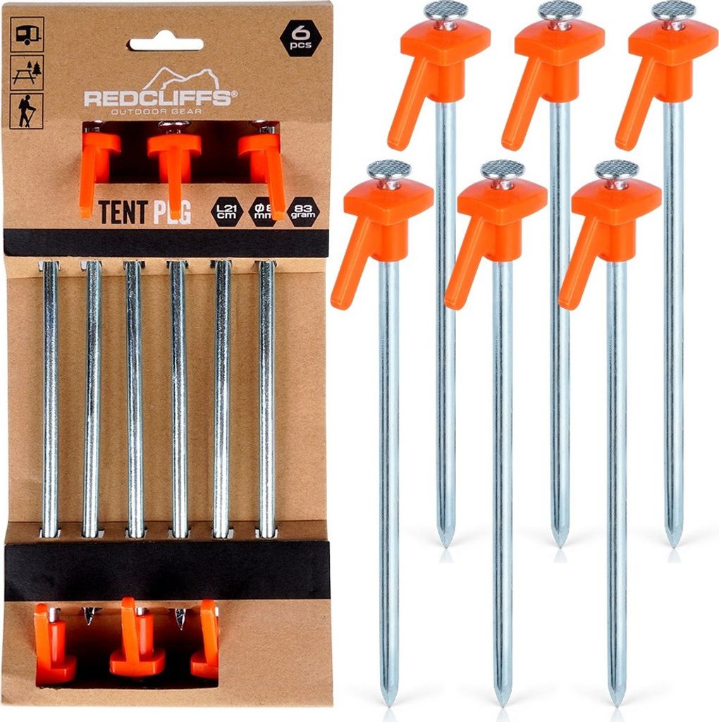 RedCliffs Zeltheringe Zeltnägel Heringe Haringe 21 cm 6 Stk.