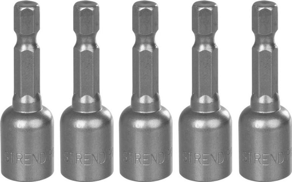 Nuss mit Magnet Strend Pro MS84, 12 mm, 1/4", magnetischer Bithalter, Packung 5 Stk.