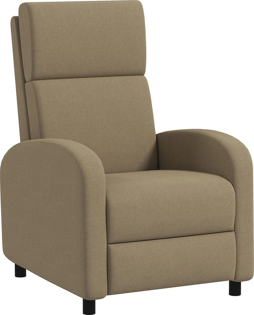 HOMCOM Relaxsessel mit manuell verstellbarer Rückenlehne (bis zu 160°), integrierter Fußstütze für Wohnzimmer, Schlafzimmer, Büro, Heimkino, ...