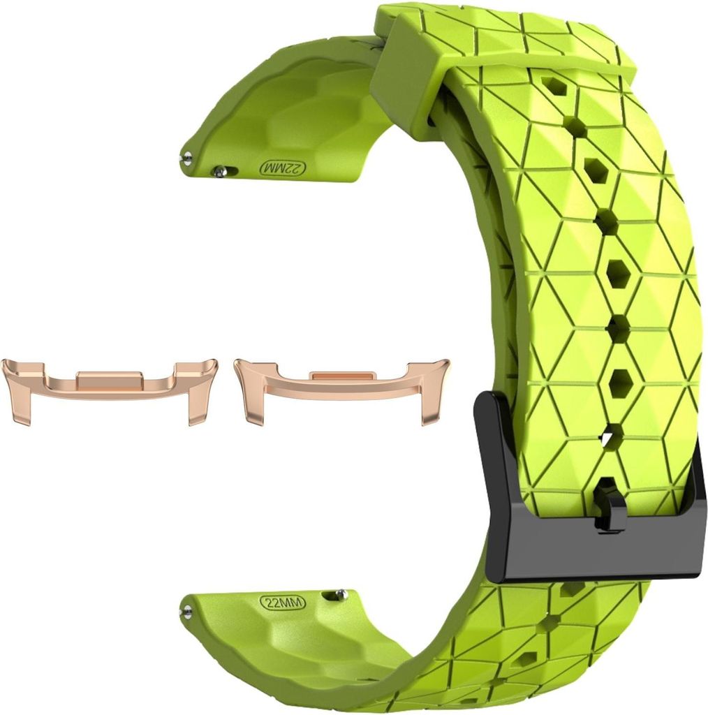 Für Samsung Galaxy Watch 8 / 8 Classic / Ultra 2 Silikon Fußball Design Ersatz Arm Band Hellgrün