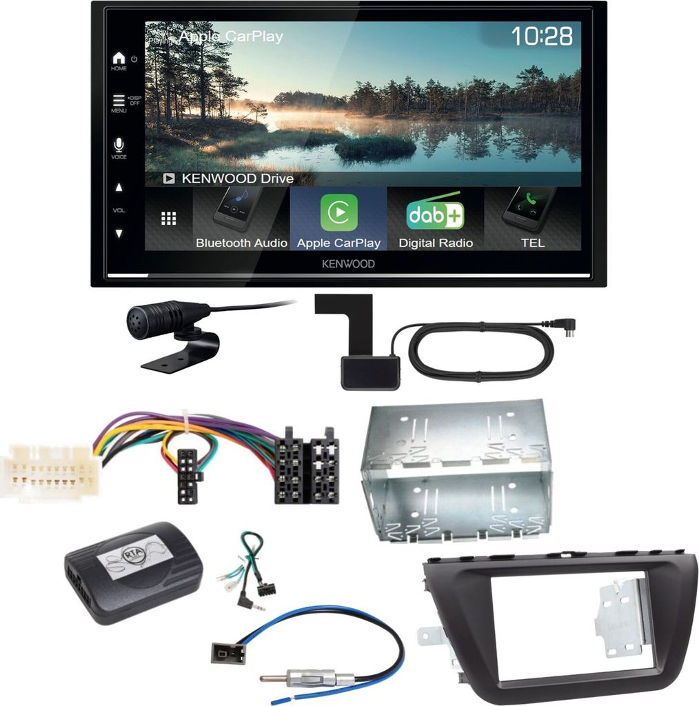 Kenwood DMX7722DABS Android Auto CarPlay Einbauset für Suzuki SX4 S-Cross