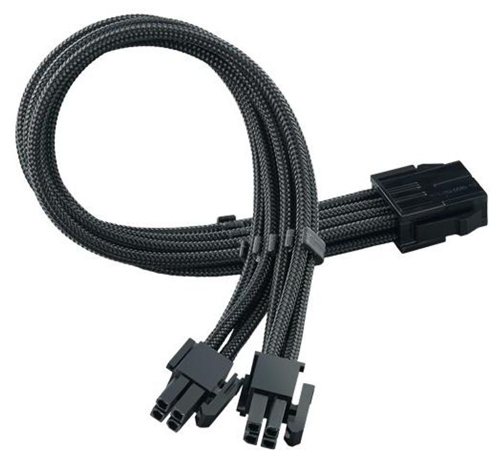 Strom-Verlängerungskabel SST-PP07E-EPS8B (schwarz, 30cm)