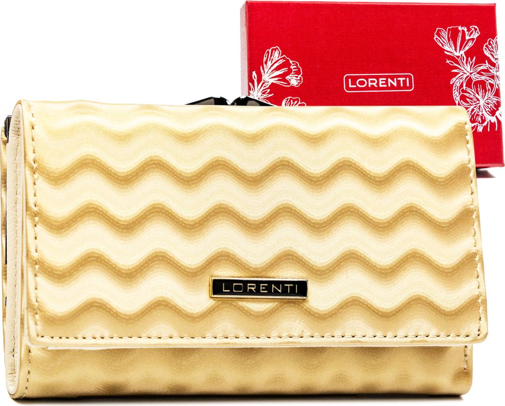 Lorenti Portemonnaie aus Leder für Frauen Adegundia goldene One size