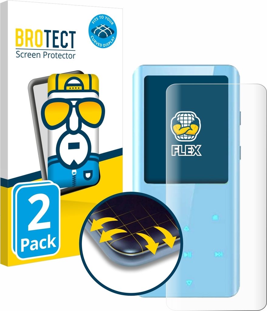 2x BROTECT Fullscreen Schutzfolie für AGPtek A19X Displayschutz Folie Fullcover Klar Transparent