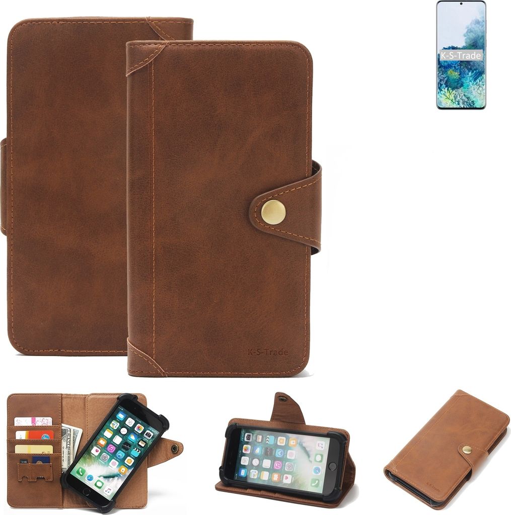 K-S-Trade Handyhülle für Samsung Galaxy S20+ Exynos Schutz Hülle Walletcase Bookstyle Tasche Case Handytasche Wallet Flipcase Cover PolyurethanB...