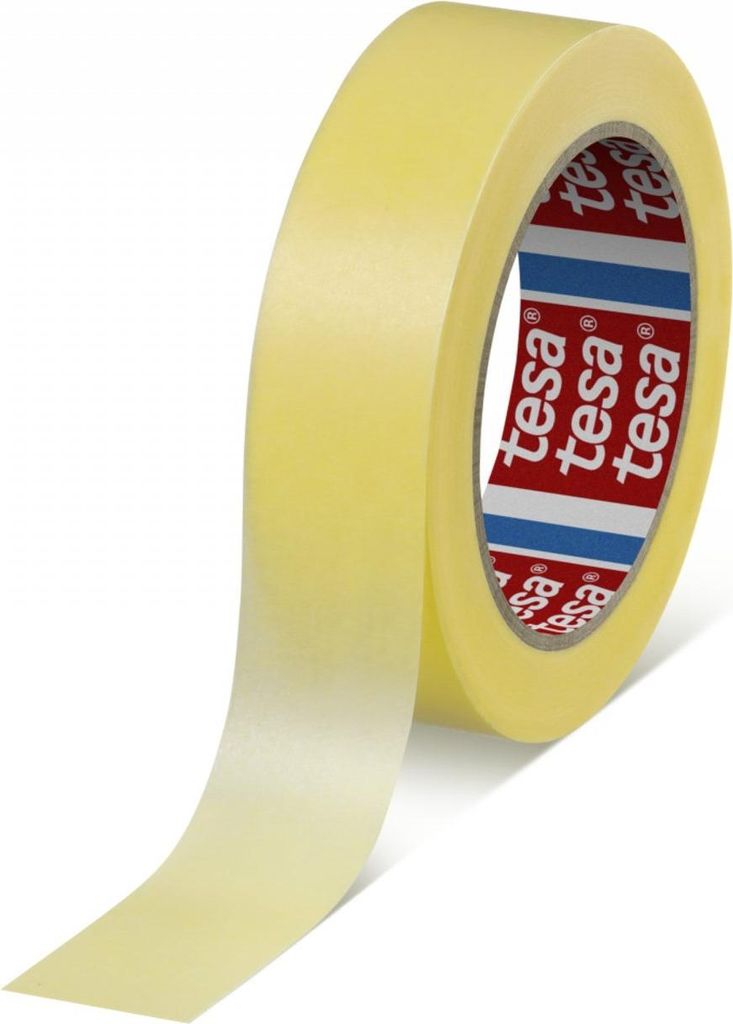 TESA Selbstklebendes Präzisions-Abdeckband, gelb, 19 mm x 50 m