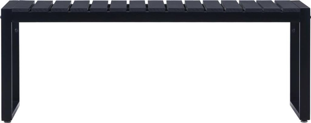 vidaXL Gartenbank 120,5 cm PS-Platte Schwarz