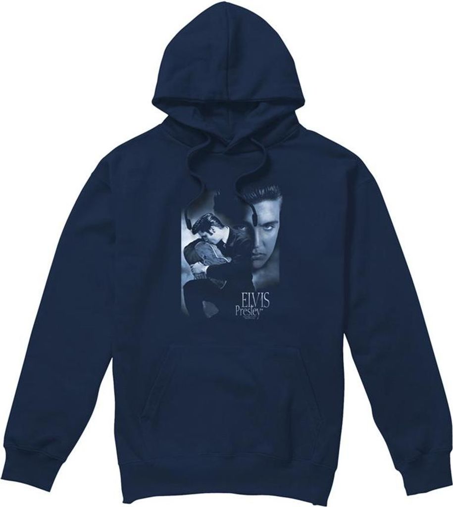 Elvis Presley - "Reverent" Kapuzenpullover für Herren/Damen Uni TV32246 (L) (Marine)