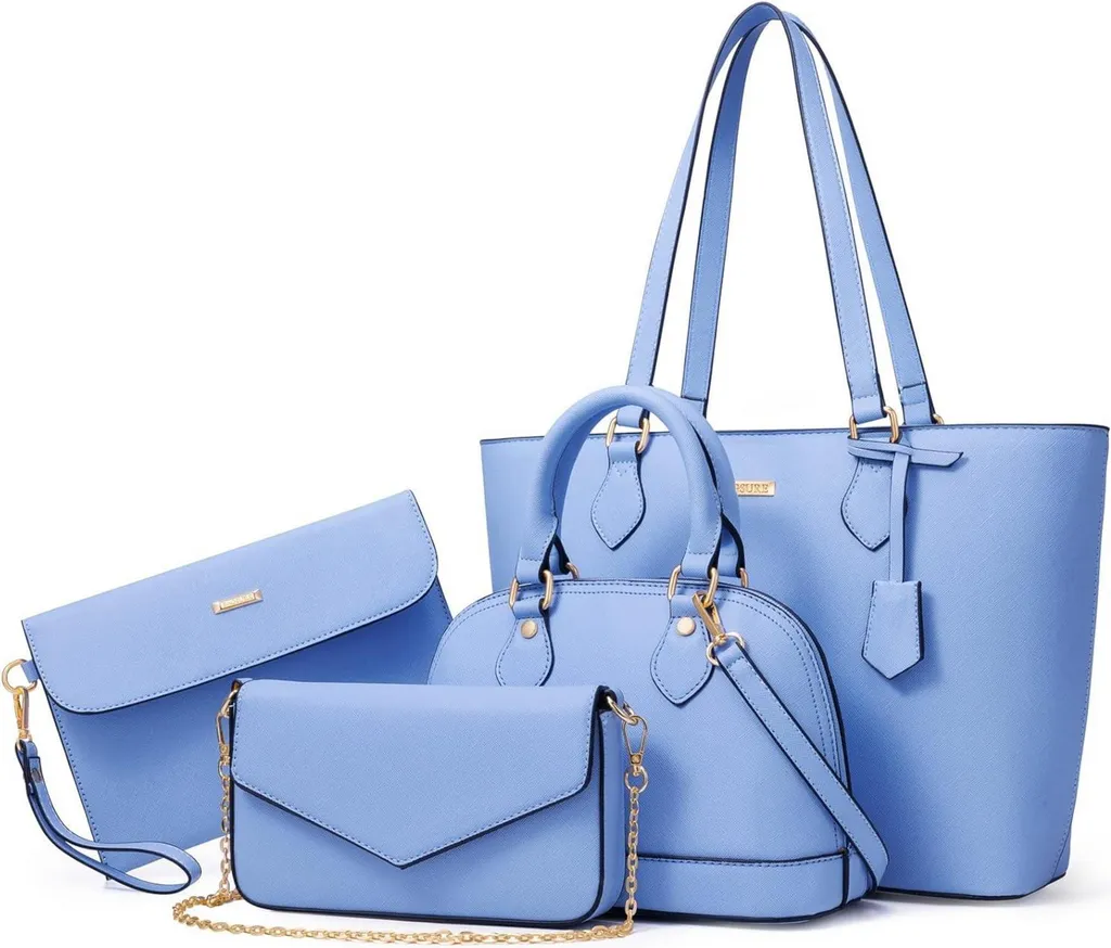 Sac à main Femme Bleu : Organisez tout avec cet Ensemble de 4 Sacs