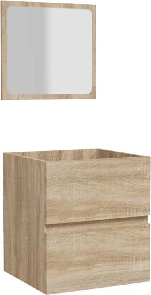 Optimisez votre petite salle de bain - Armoire miroir Chêne Sonoma vidaXL