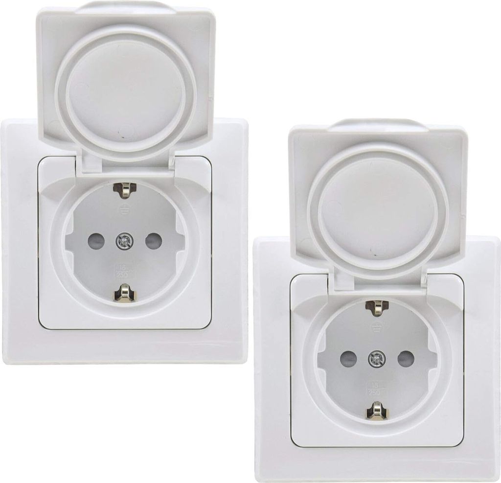 DELPHI Schutzkontakt-Steckdose IP44, 250V/ 16A, inkl. Produktbild 