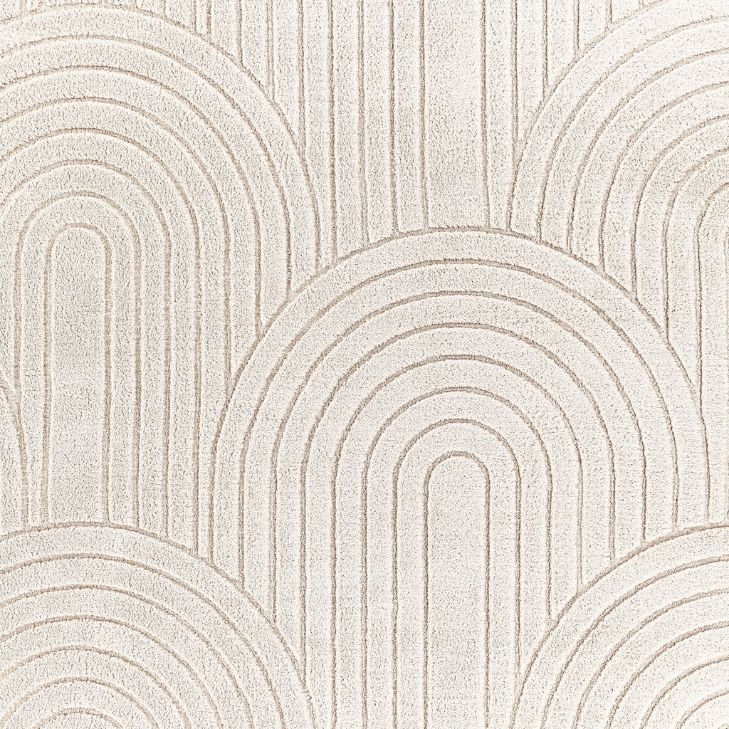 Teppich Wohnzimmer Hochflor Weich Uni Skandinavisch Boho Produktbild 