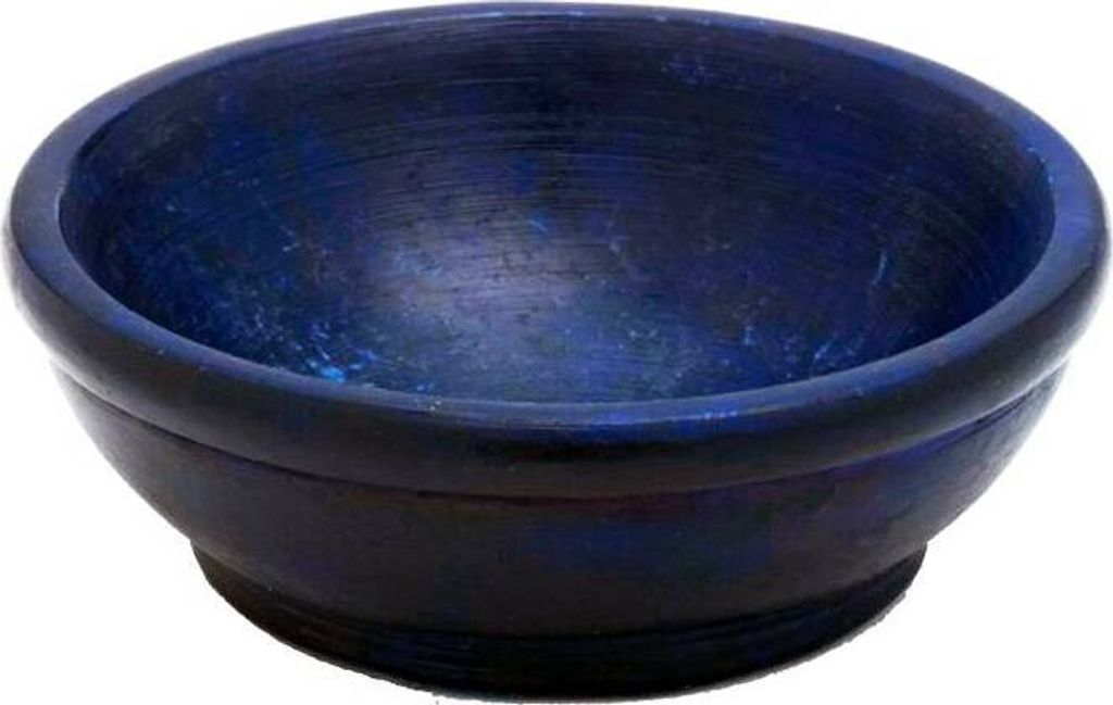 Räucherschale Blau Rauchgefäß 7,5cm Durchmesser Deko Schale aus Speckstein 7517