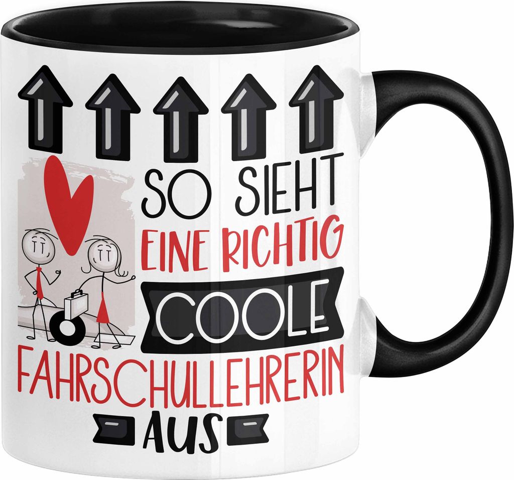 Fahrschullehrerin Geschenk Tasse Geschenkidee für Fahrschullehrerin Geburtstag Weihnachten Spruch So Sieht Eine Richtig Coole Fahrschullehrerin Au...