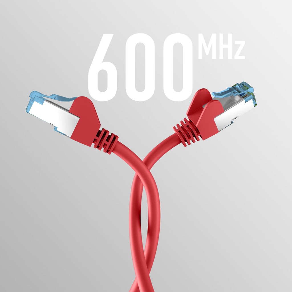 EFB RJ45 PATCHKABEL mit CAT7 ROHKABEL ROT 20m