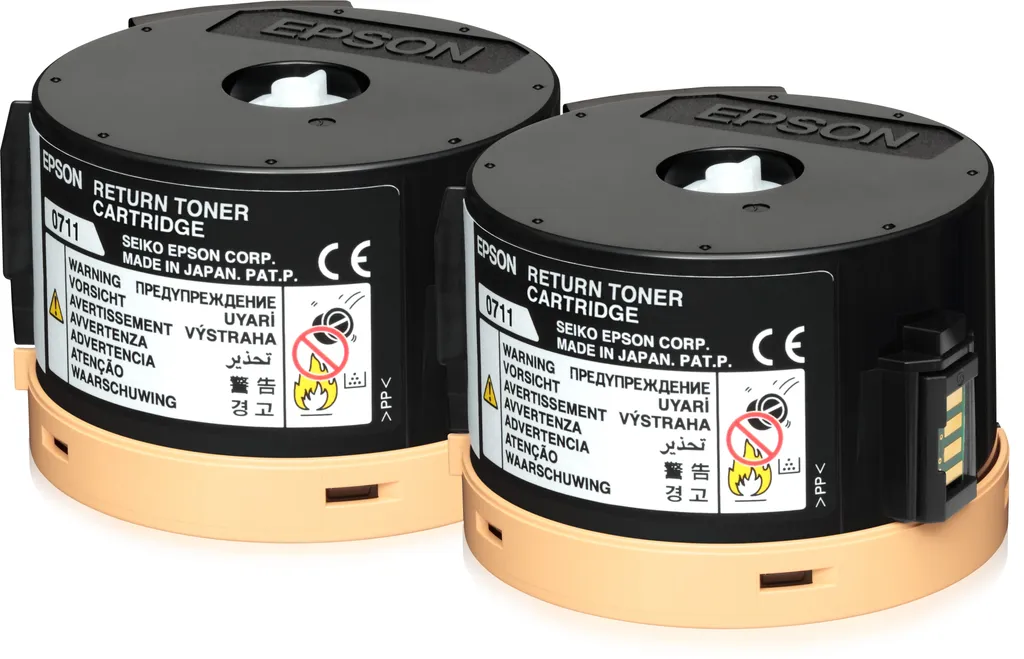 Pack 2 Toners Epson 0711 pour Imprimante WorkForce AL-M200DN AL-MX200DWF