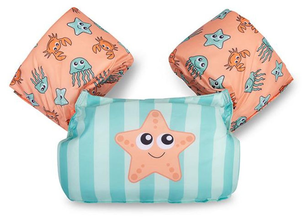 Maillot de bain Puddle Jumper - Vert/rose - Bandes Image du produit 