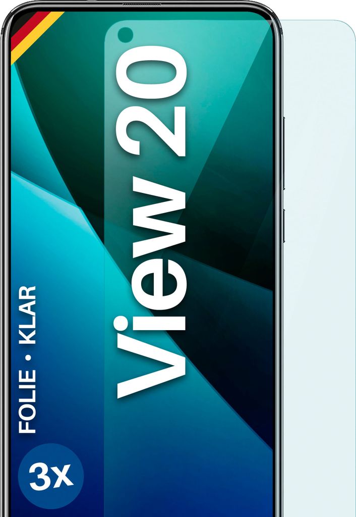 moex 3x Schutzfolie kompatibel mit Huawei Honor View 20 - Displayschutzfolie dünn Folie, Klar
