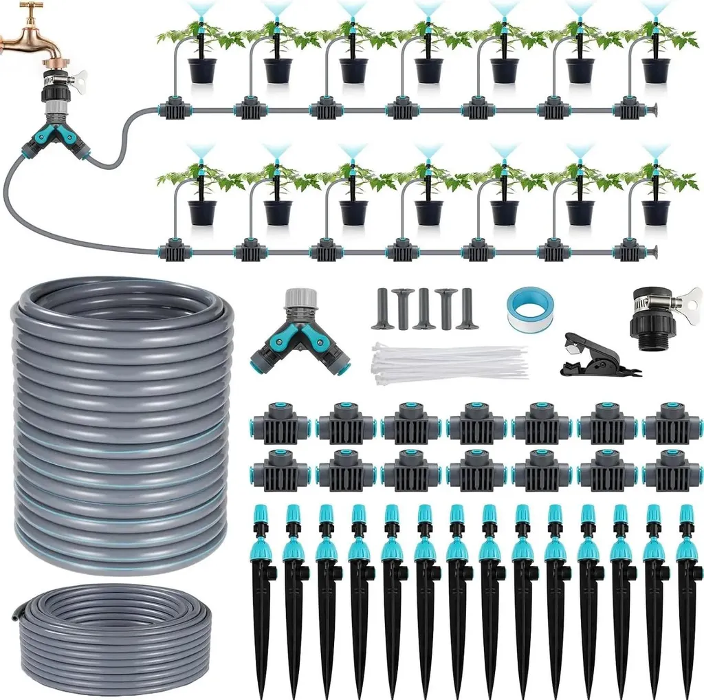 3 Pezzi Irrigazione A Goccia Automatica Per Vasi - Kit Portatile Regolabile Con Valvola, Adatto A Bottiglie Con Collo 2,8-3 Cm, Ideale Per Vacanze (Marchio Spagnolo LiveLaif) - 2