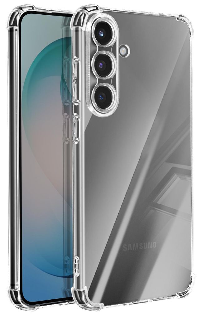 Avizar, Weiche Silikon-Hülle Galaxy S26 Plus mit verstärkten Ecken, Transparent