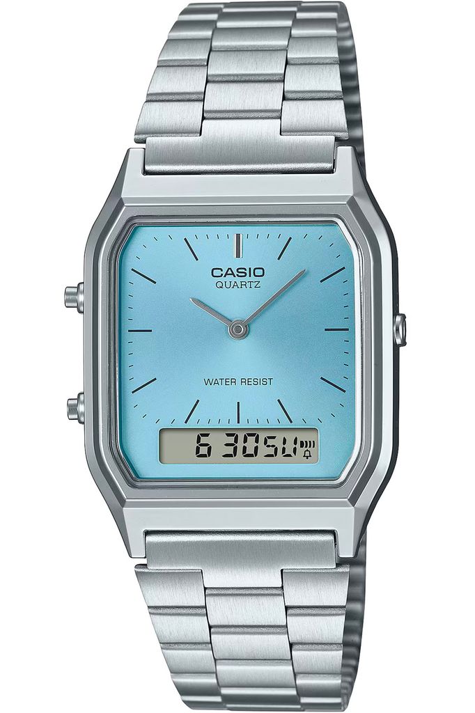 CASIO Vintage AQ-230A-2A1 Uni Uhr Blau Box